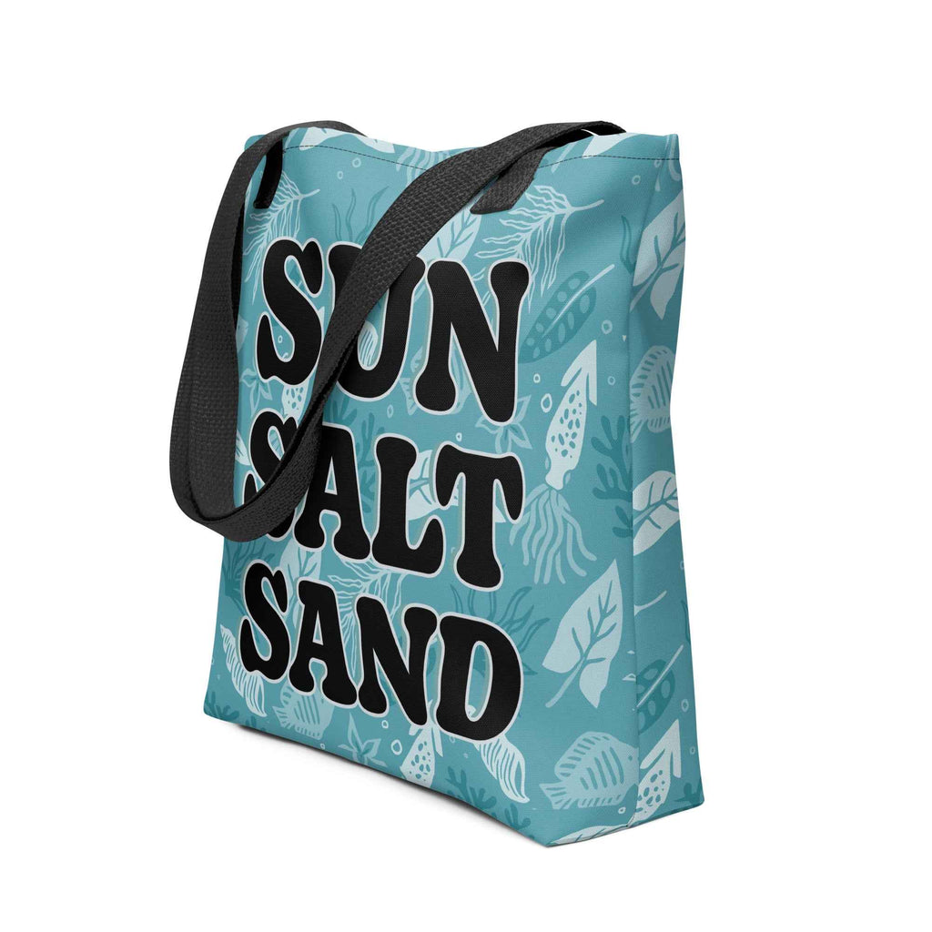 Sun Salt Sand Beach Summer Typography Design | Tote Bag