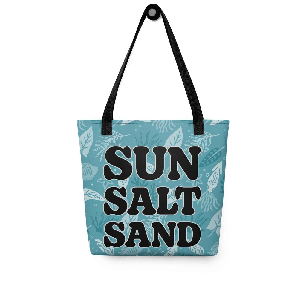 Sun Salt Sand Beach Summer Typography Design | Tote Bag