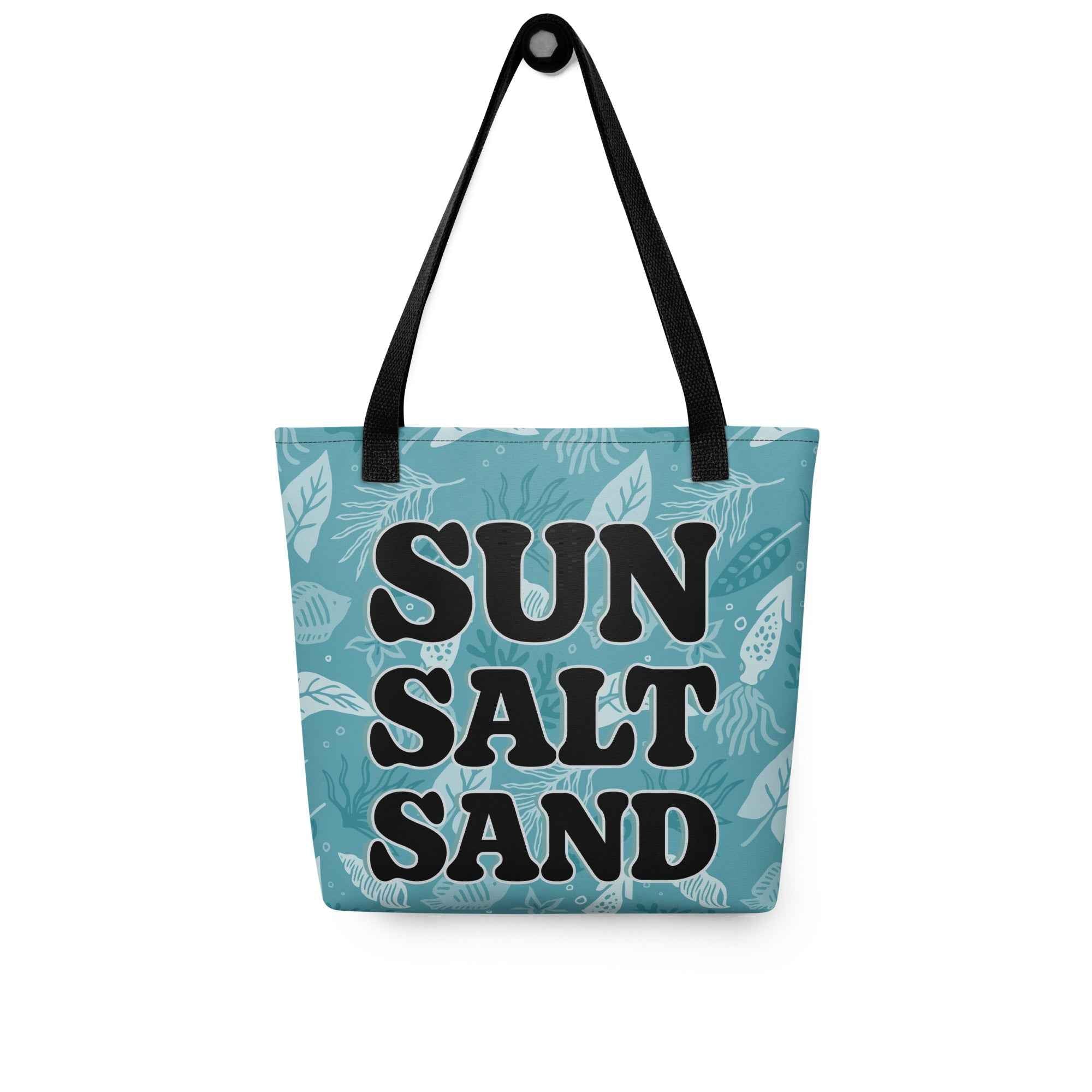 Sun Salt Sand Beach Summer Typography Design | Tote Bag