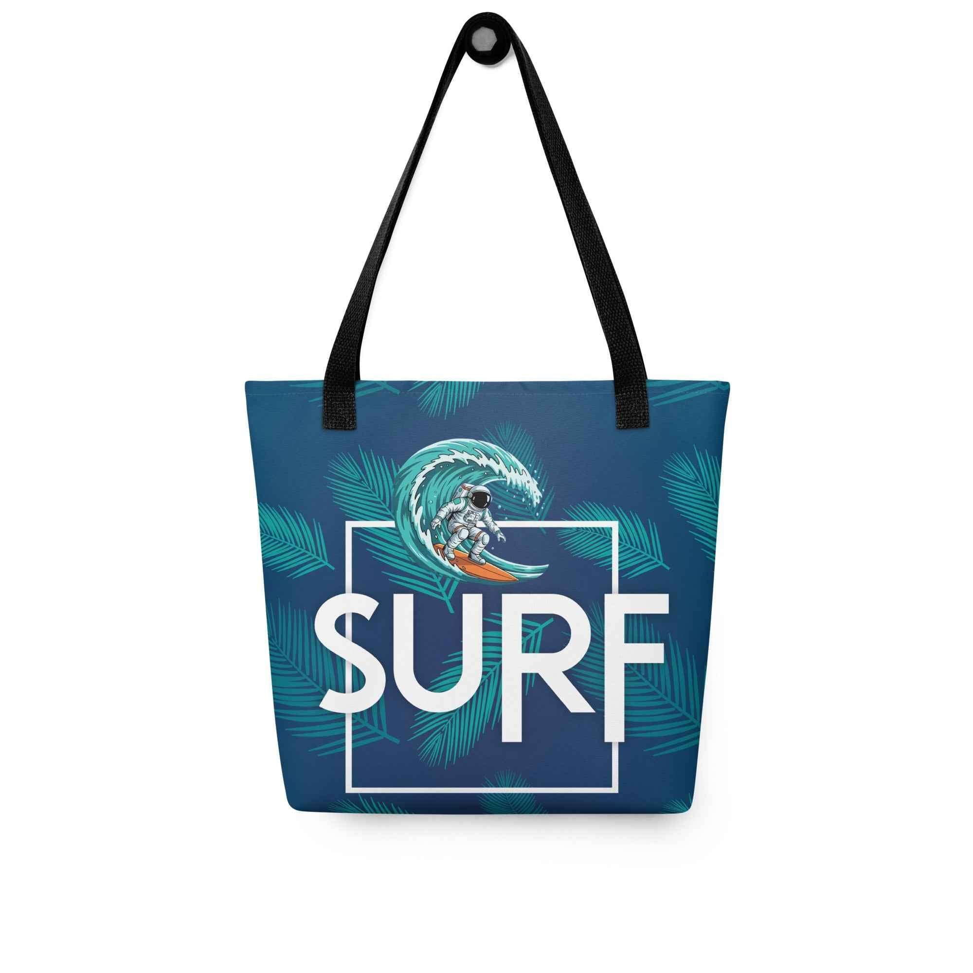 Surf Wave Tropical Leaves Beach Design | Tote Bag