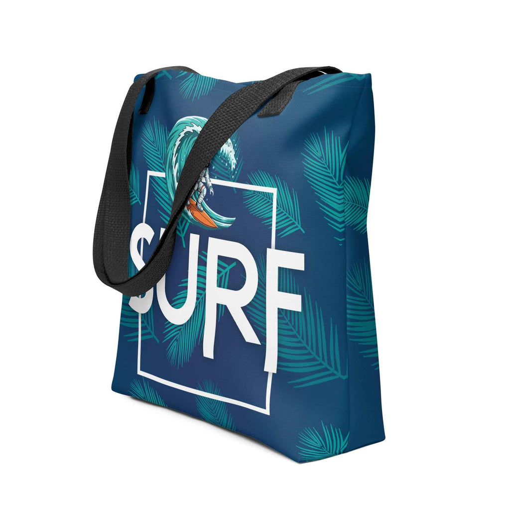 Surf Wave Tropical Leaves Beach Design | Tote Bag