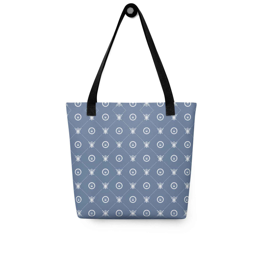 Seamless Crown Pattern Minimal Blue Design | Tote Bag