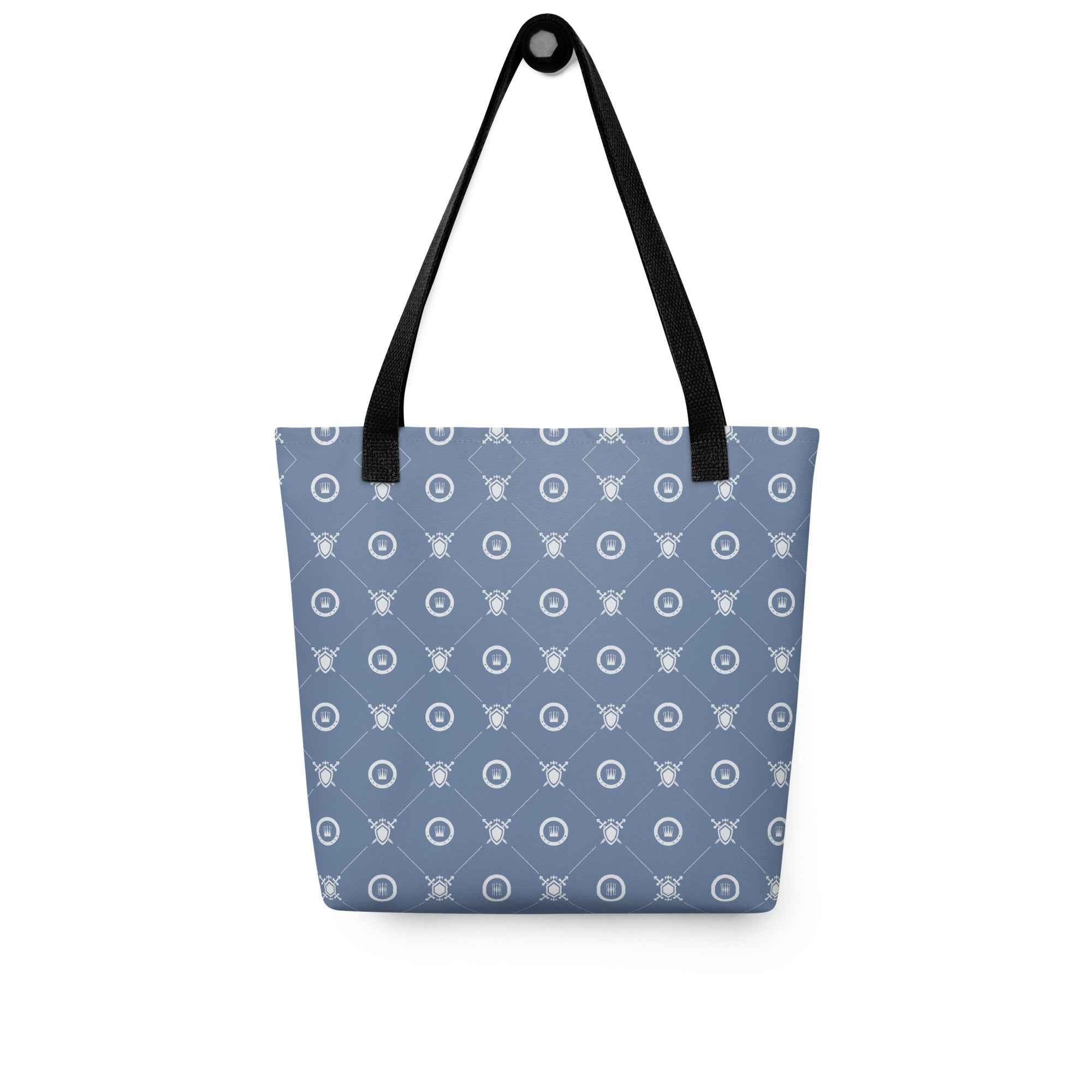 Seamless Crown Pattern Minimal Blue Design | Tote Bag