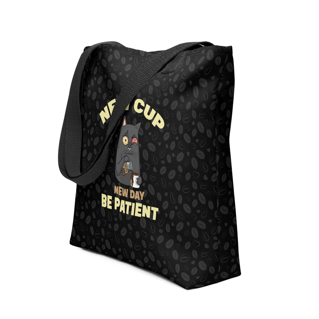 New Cup New Day Be Patient Cat Coffee Eco-Friendly Tote Bag
