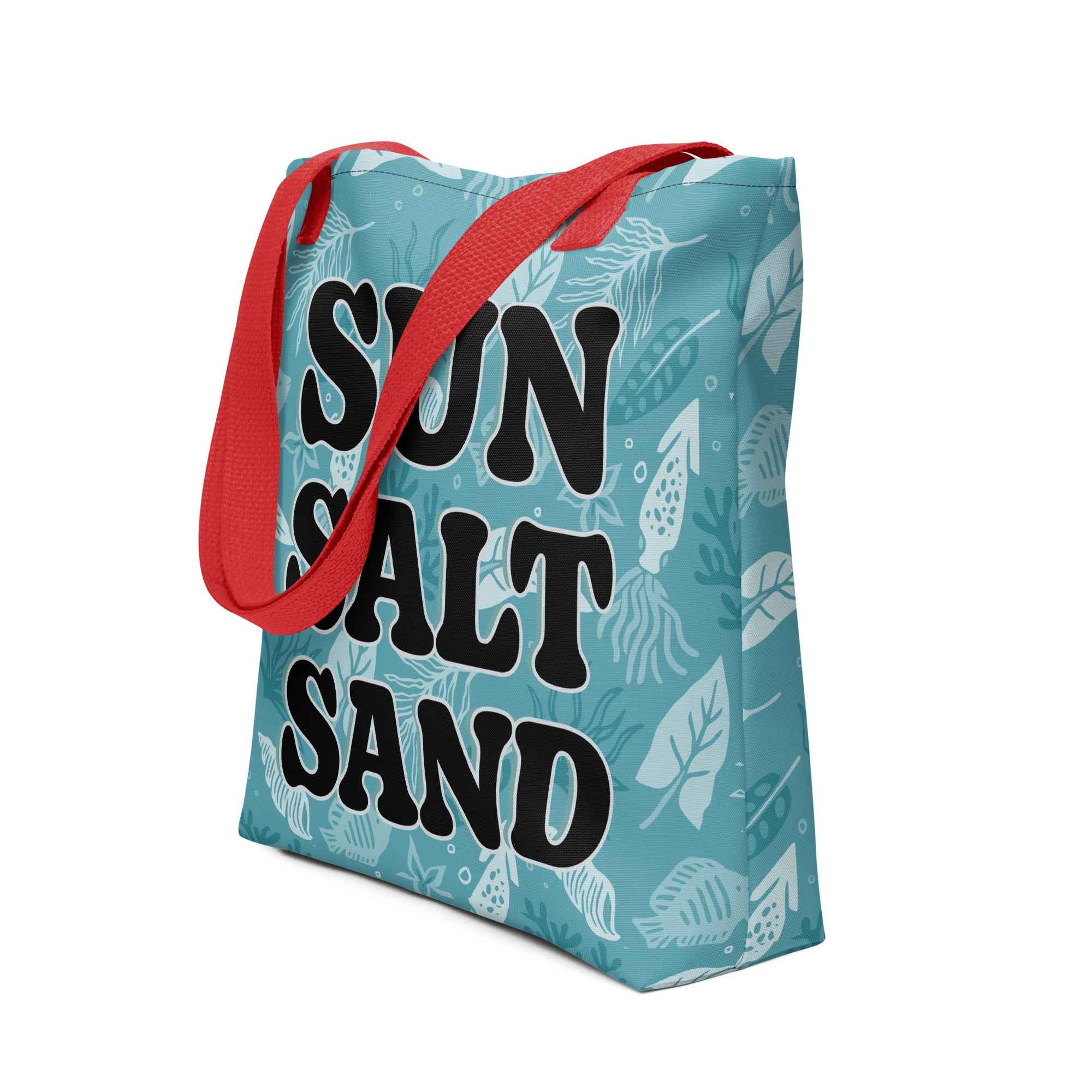 Sun Salt Sand Beach Summer Typography Design | Tote Bag
