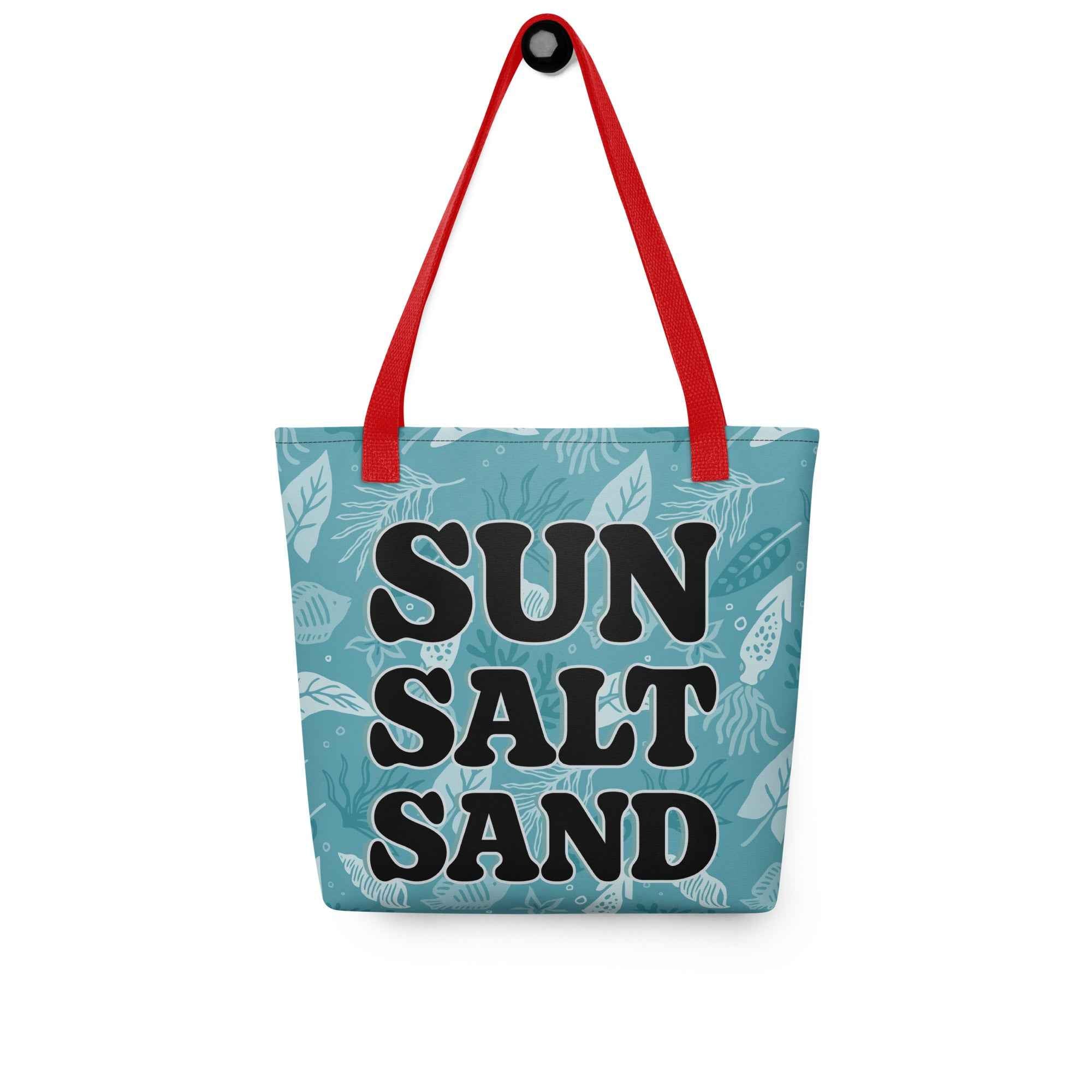 Sun Salt Sand Beach Summer Typography Design | Tote Bag