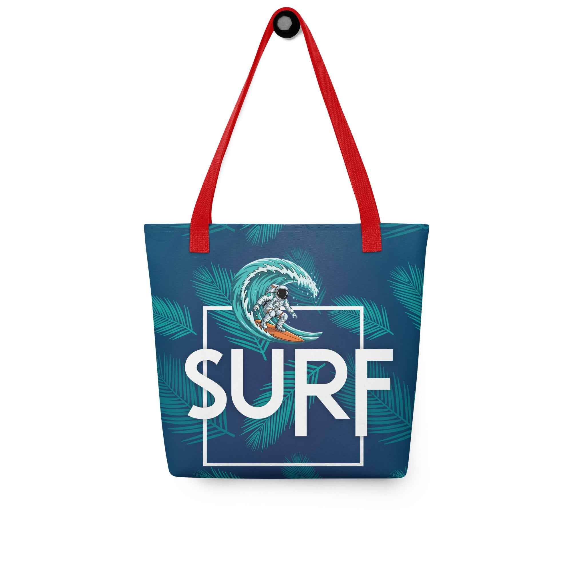 Surf Wave Tropical Leaves Beach Design | Tote Bag