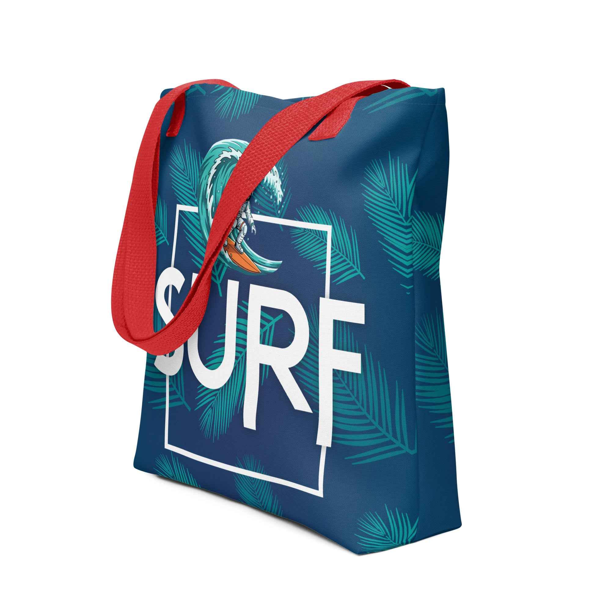 Surf Wave Tropical Leaves Beach Design | Tote Bag