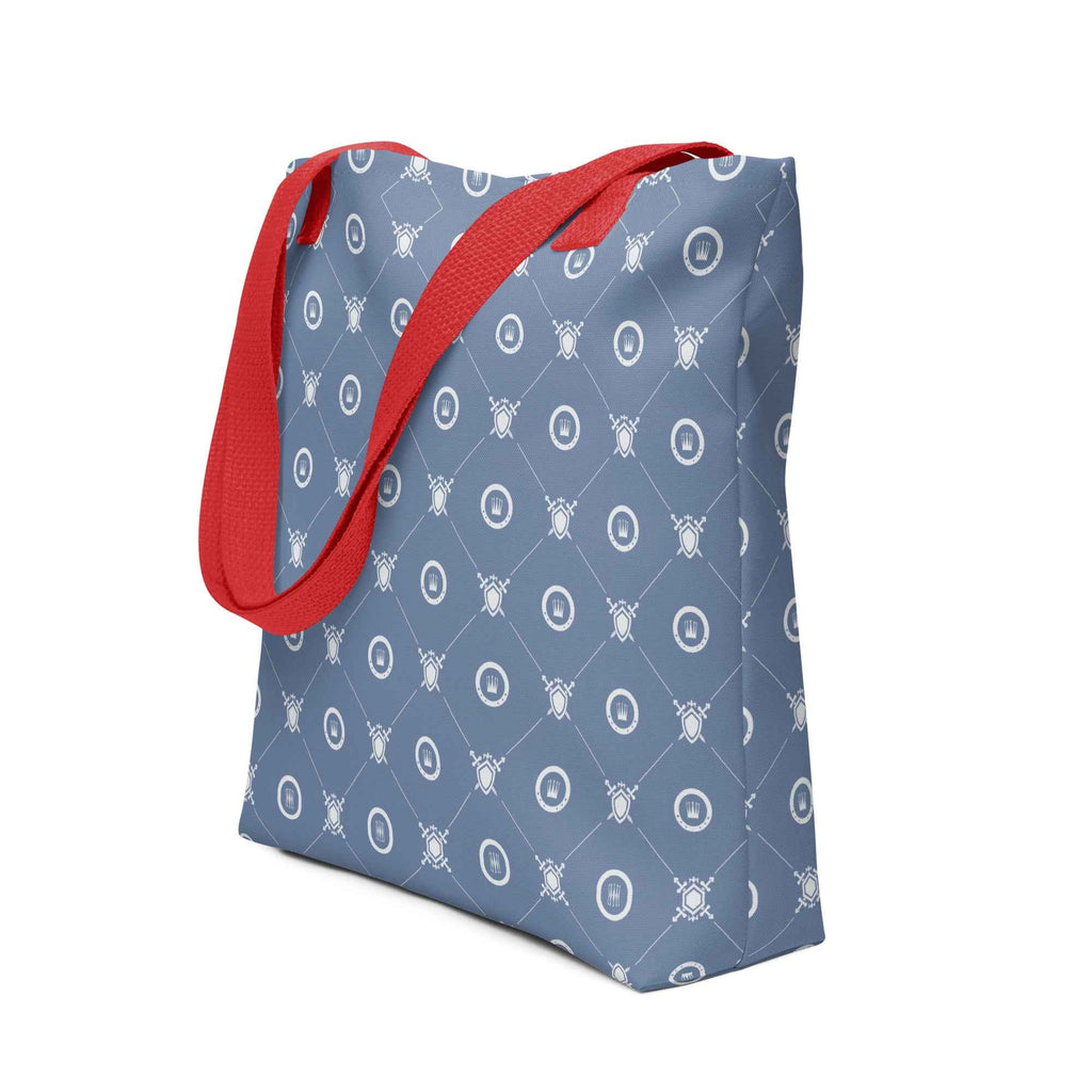 Seamless Crown Pattern Minimal Blue Design | Tote Bag