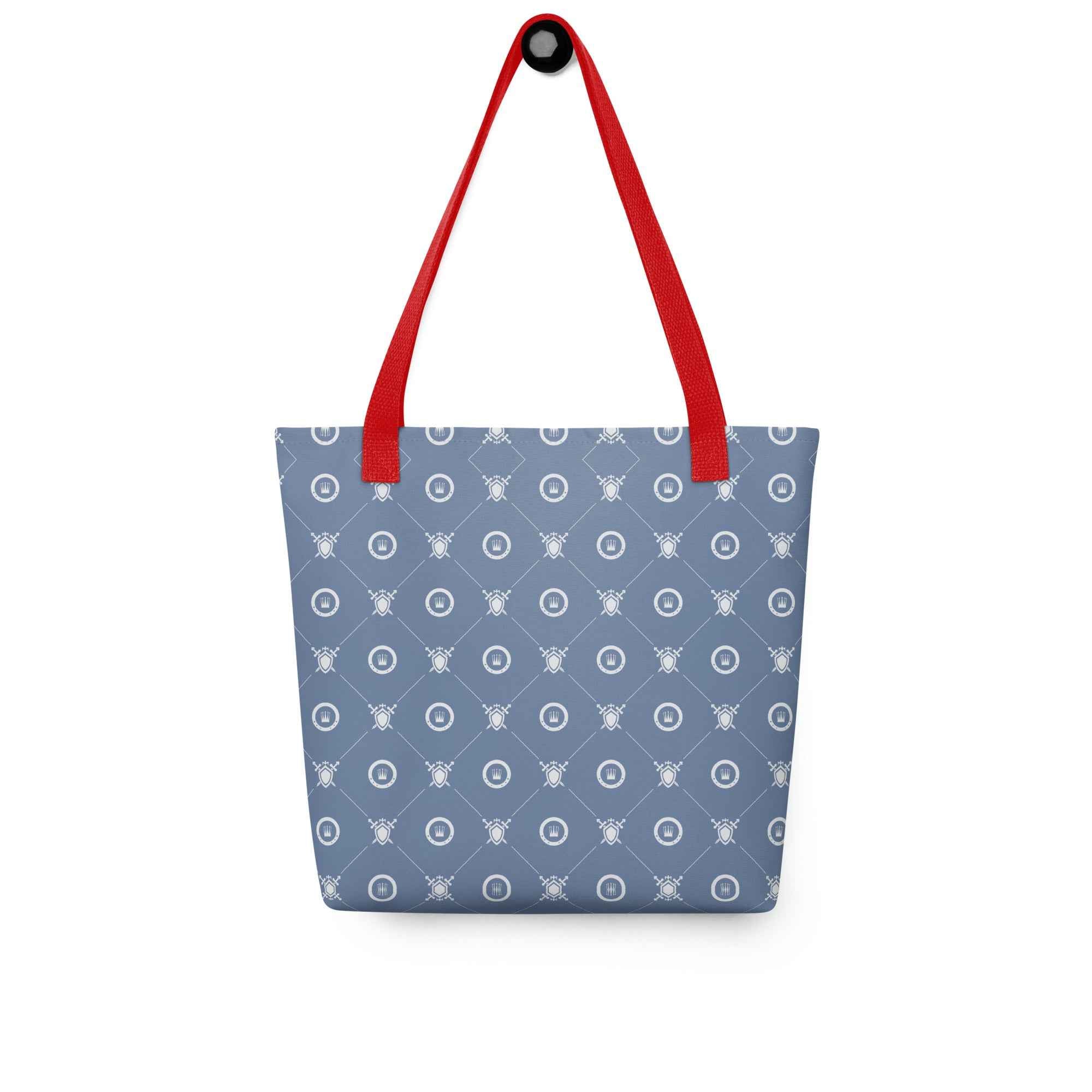Seamless Crown Pattern Minimal Blue Design | Tote Bag