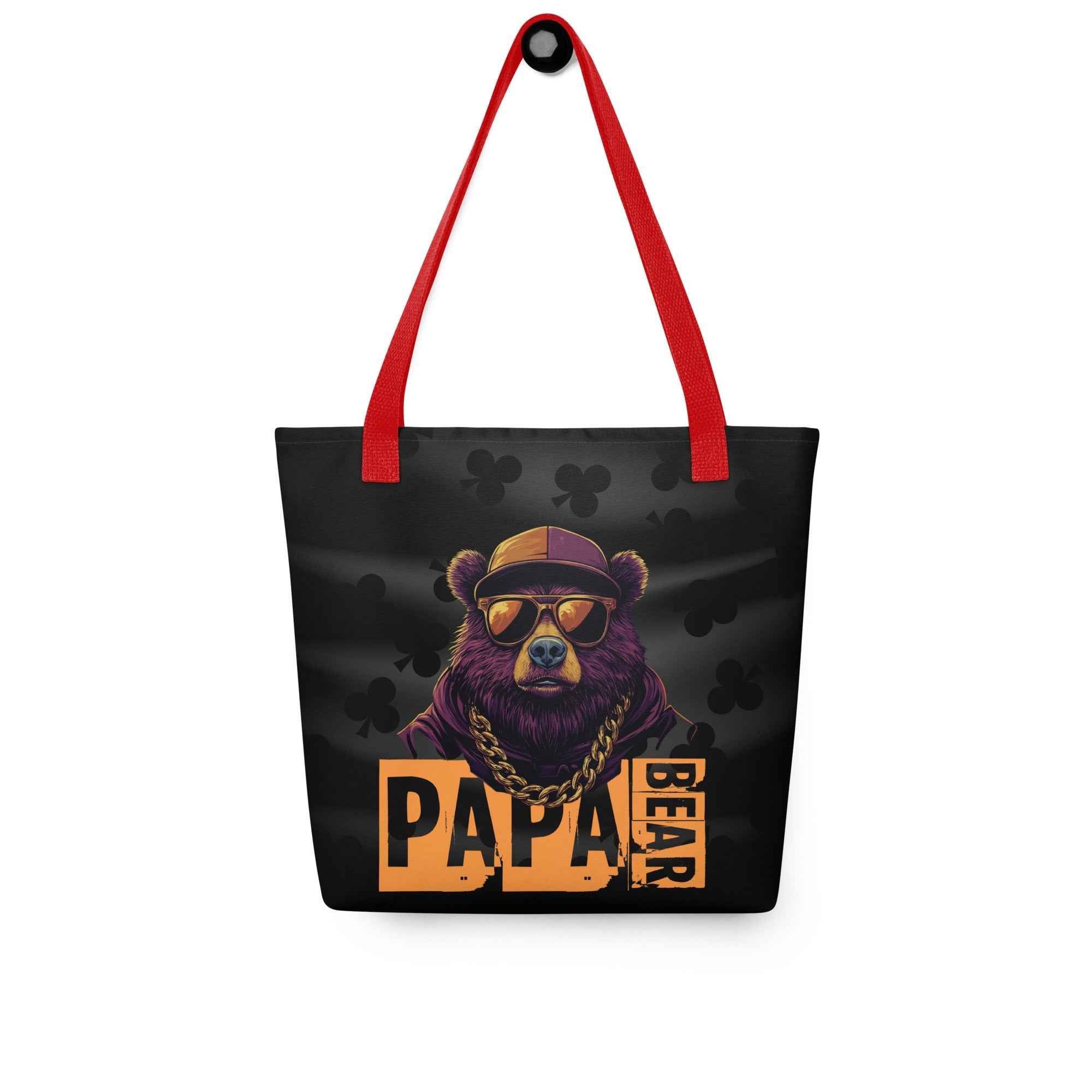 Papa Bear Cool Sunglasses Graphic Design | Tote Bag