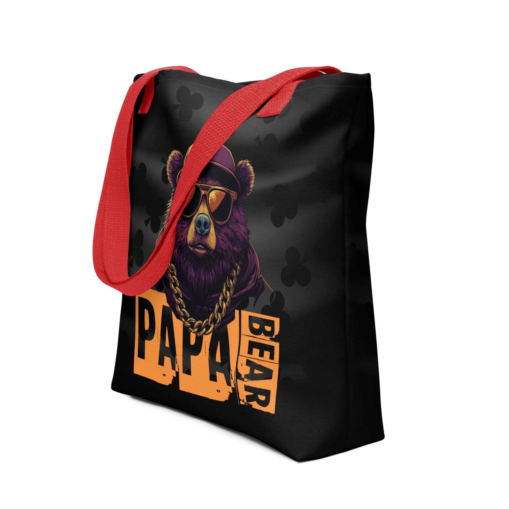 Papa Bear Cool Sunglasses Graphic Design | Tote Bag