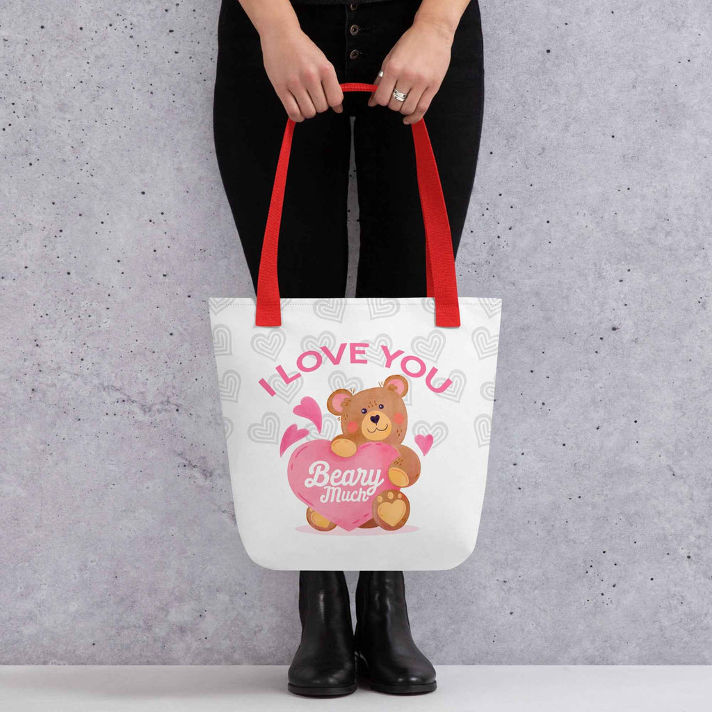 I Love You Beary Much Cute Teddy Design | Tote Bag