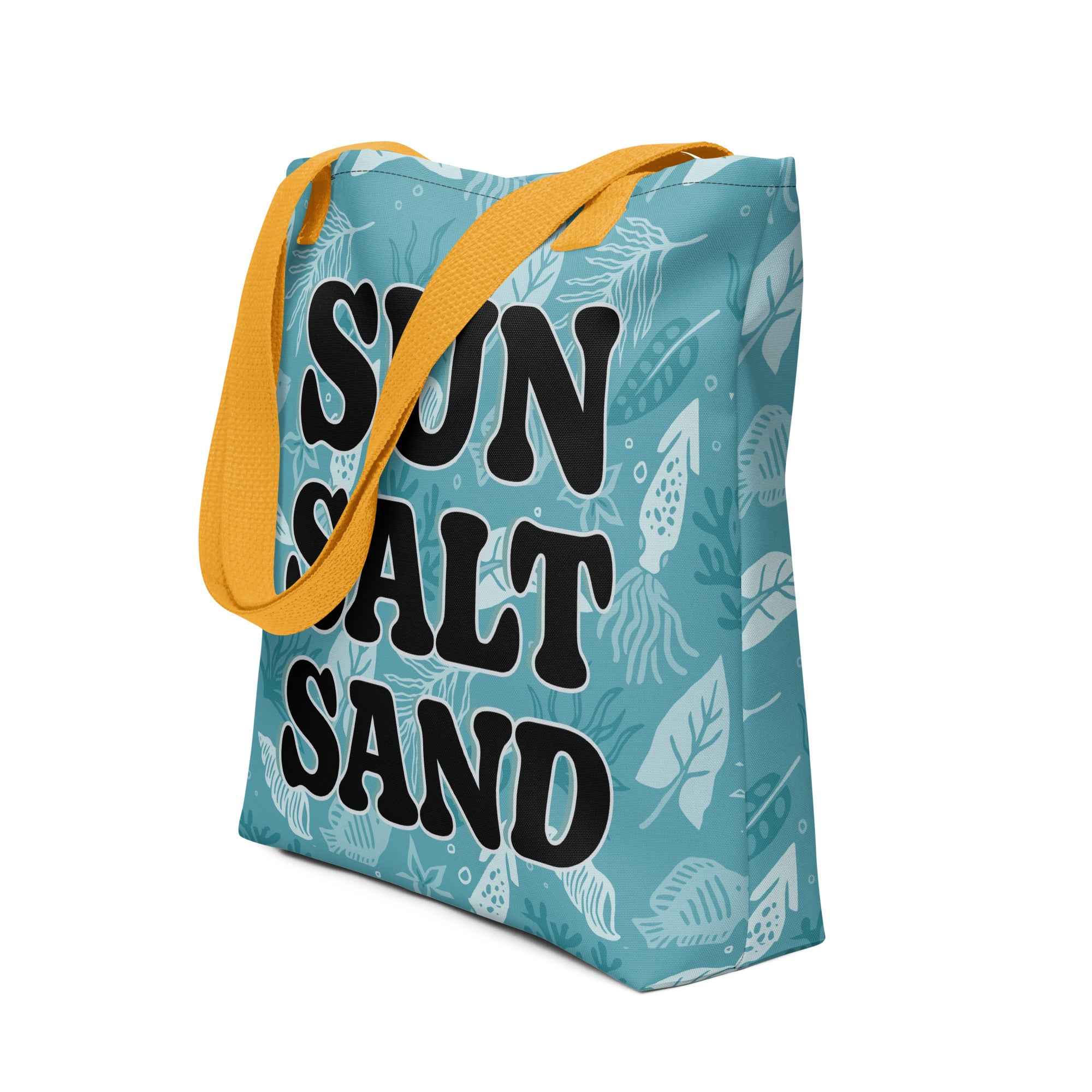 Sun Salt Sand Beach Summer Typography Design | Tote Bag