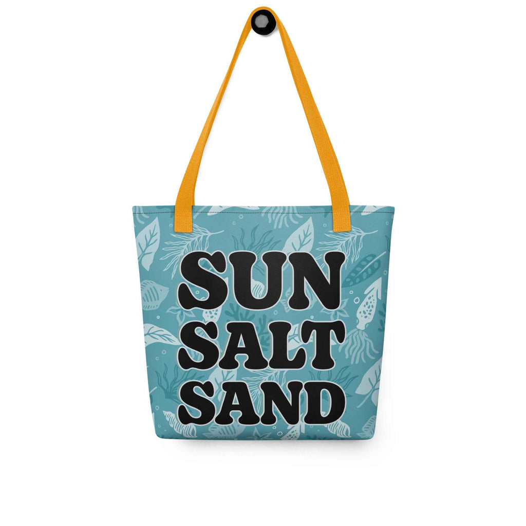 Sun Salt Sand Beach Summer Typography Design | Tote Bag