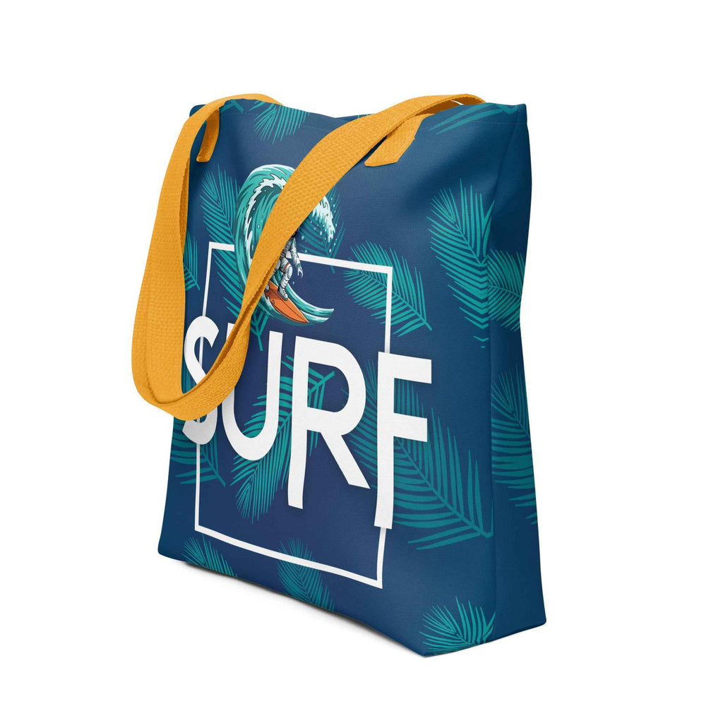 Surf Wave Tropical Leaves Beach Design | Tote Bag