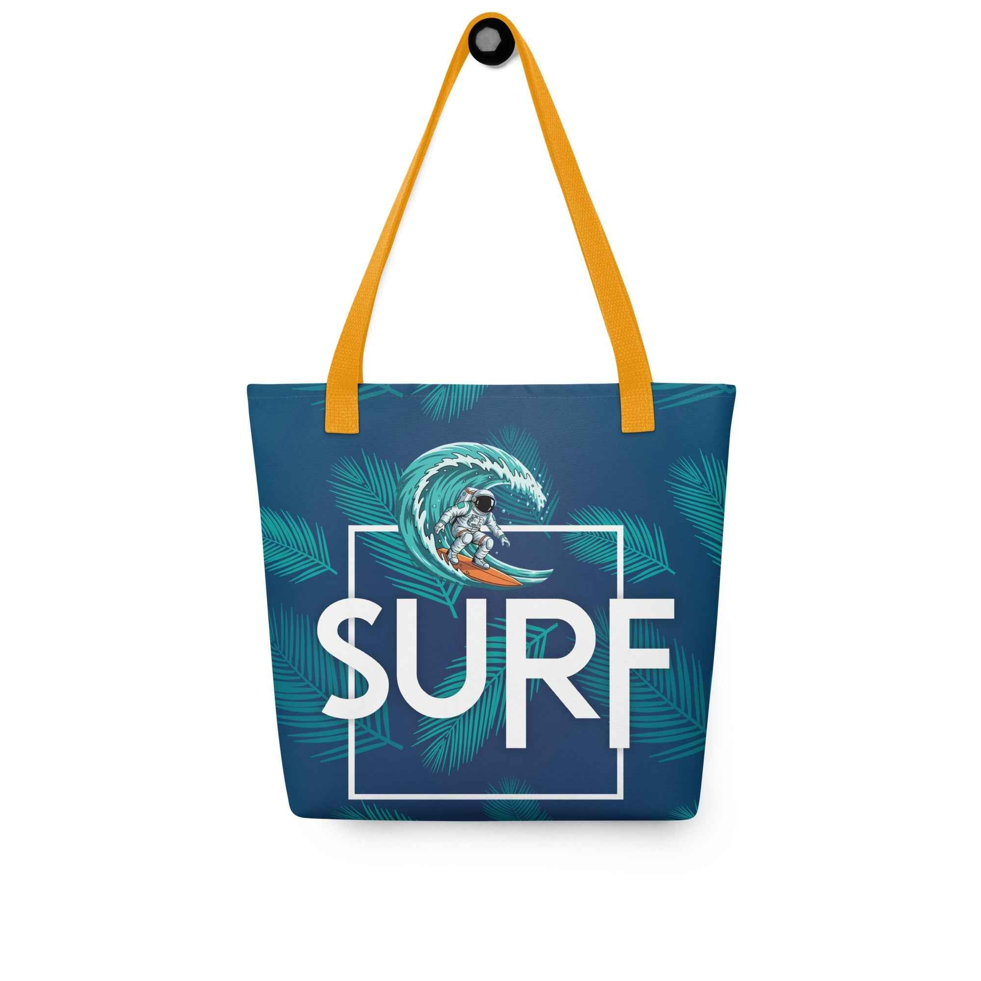 Surf Wave Tropical Leaves Beach Design | Tote Bag