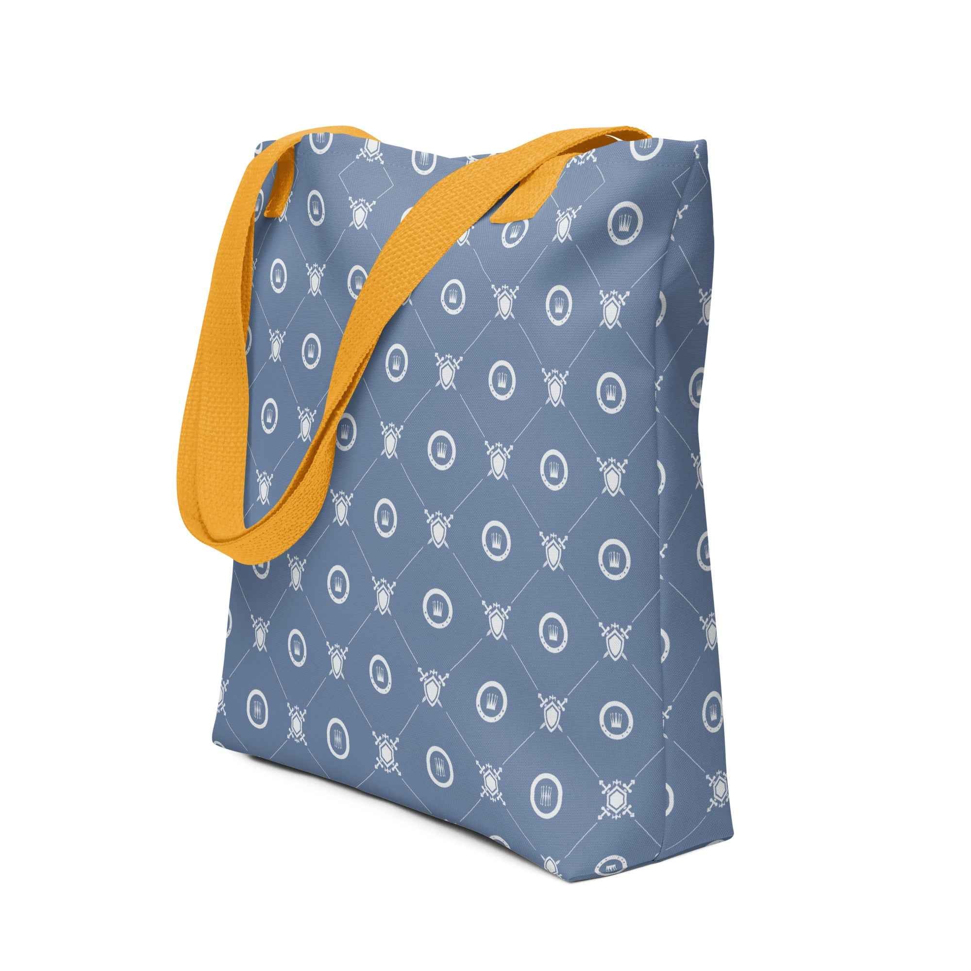 Seamless Crown Pattern Minimal Blue Design | Tote Bag