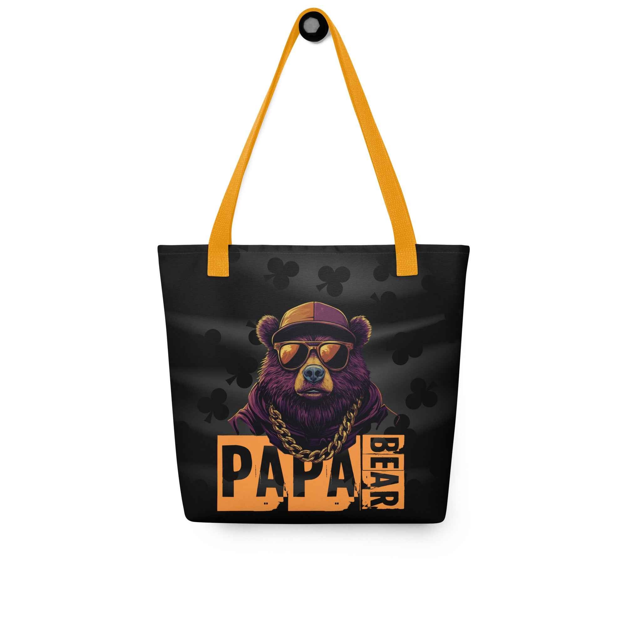 Papa Bear Cool Sunglasses Graphic Design | Tote Bag