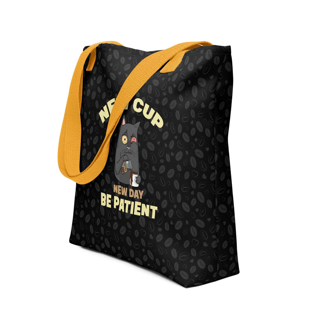 New Cup New Day Be Patient Cat Coffee Eco-Friendly Tote Bag