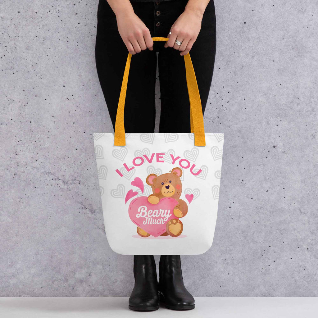 I Love You Beary Much Cute Teddy Design | Tote Bag