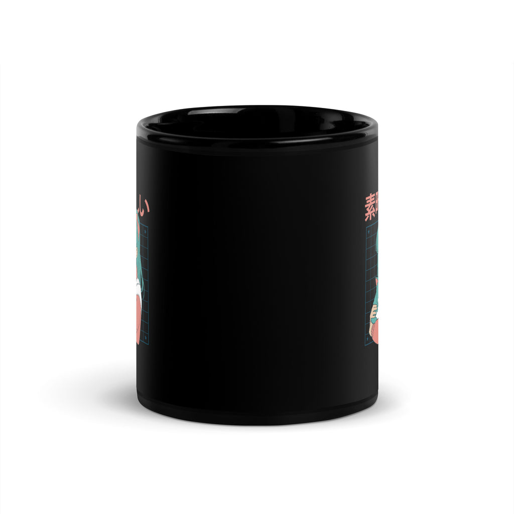 Kawaii Anime Cat Girl Japanese Aesthetic Cute Otaku | Glossy Mug - Mooaako's Store