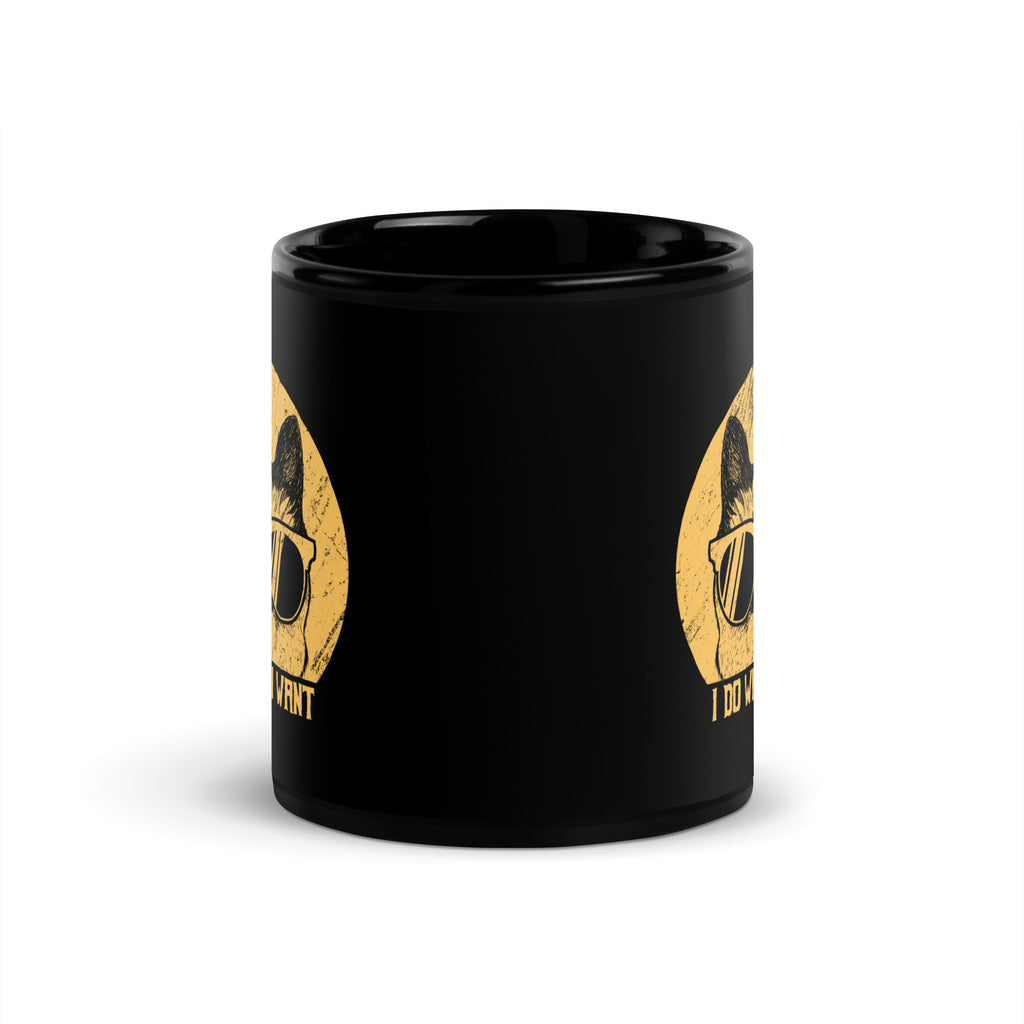I Do What I Want Funny Cat Retro Style | Glossy Mug - Mooaako's Store
