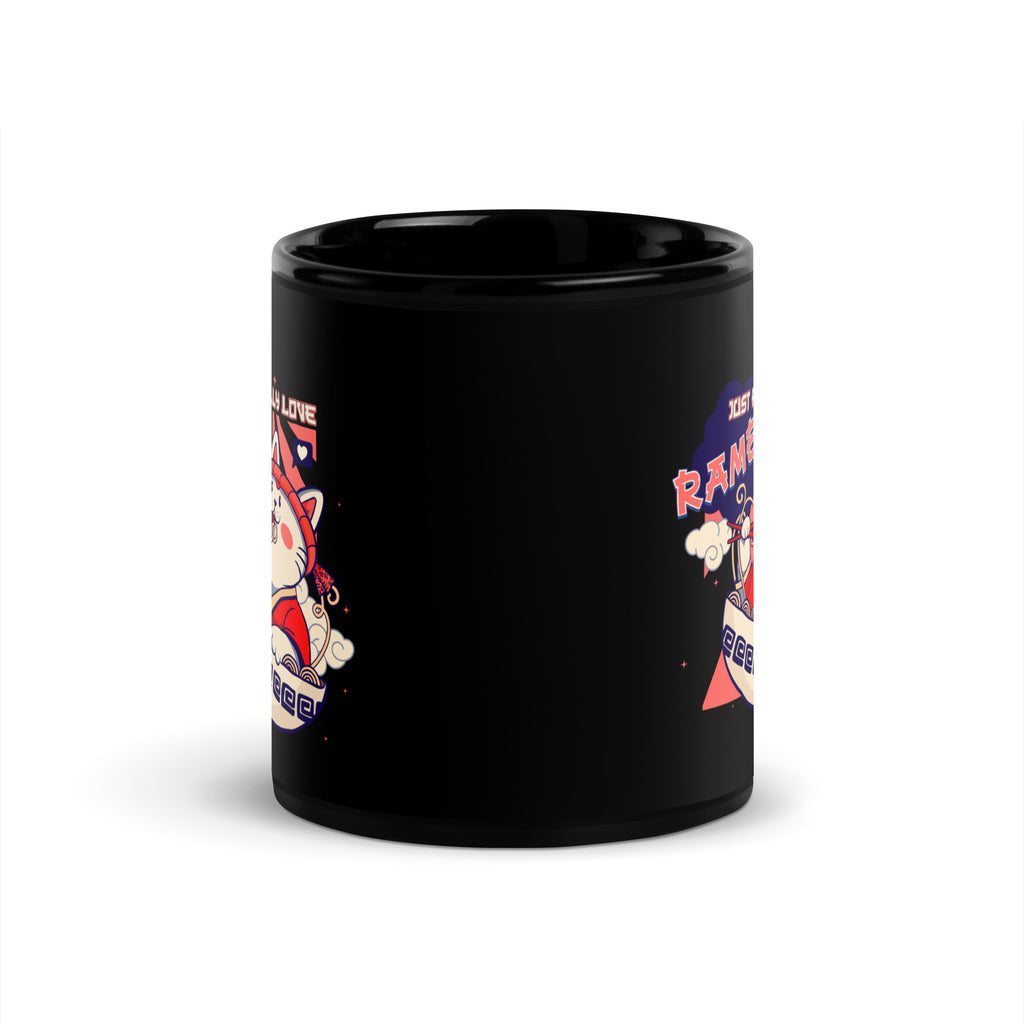 Just Really Love Ramen Cute Cat Noodle | Glossy Mug - Mooaako's Store