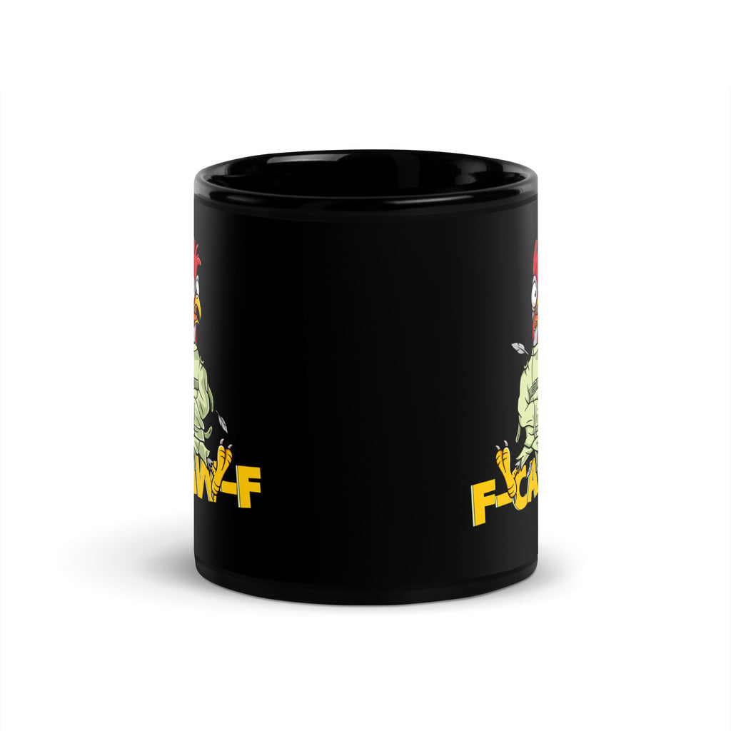 Funny F Caw F Crazy Chicken Sarcastic Humor | Glossy Mug - Mooaako's Store