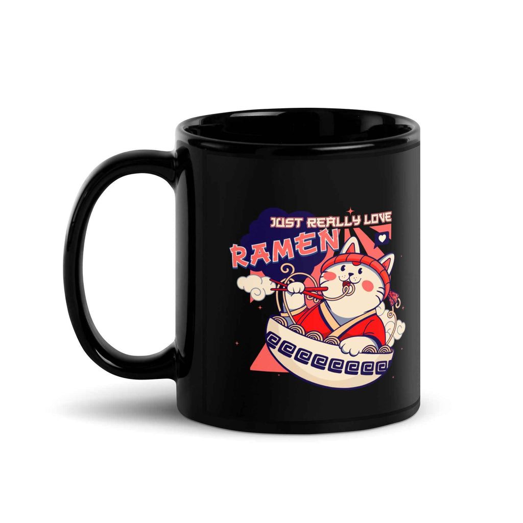 Just Really Love Ramen Cute Cat Noodle | Glossy Mug
