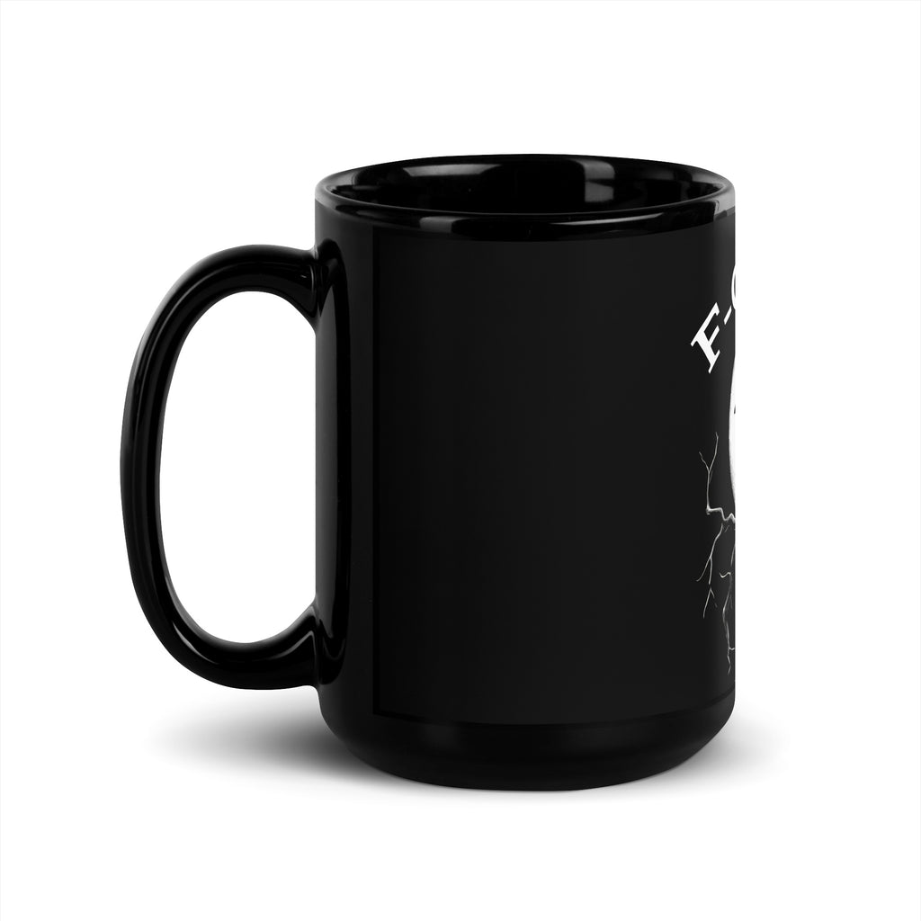 Caw F Funny Crow Moon Gothic Black Bird Humor | Glossy Mug - Mooaako's Store