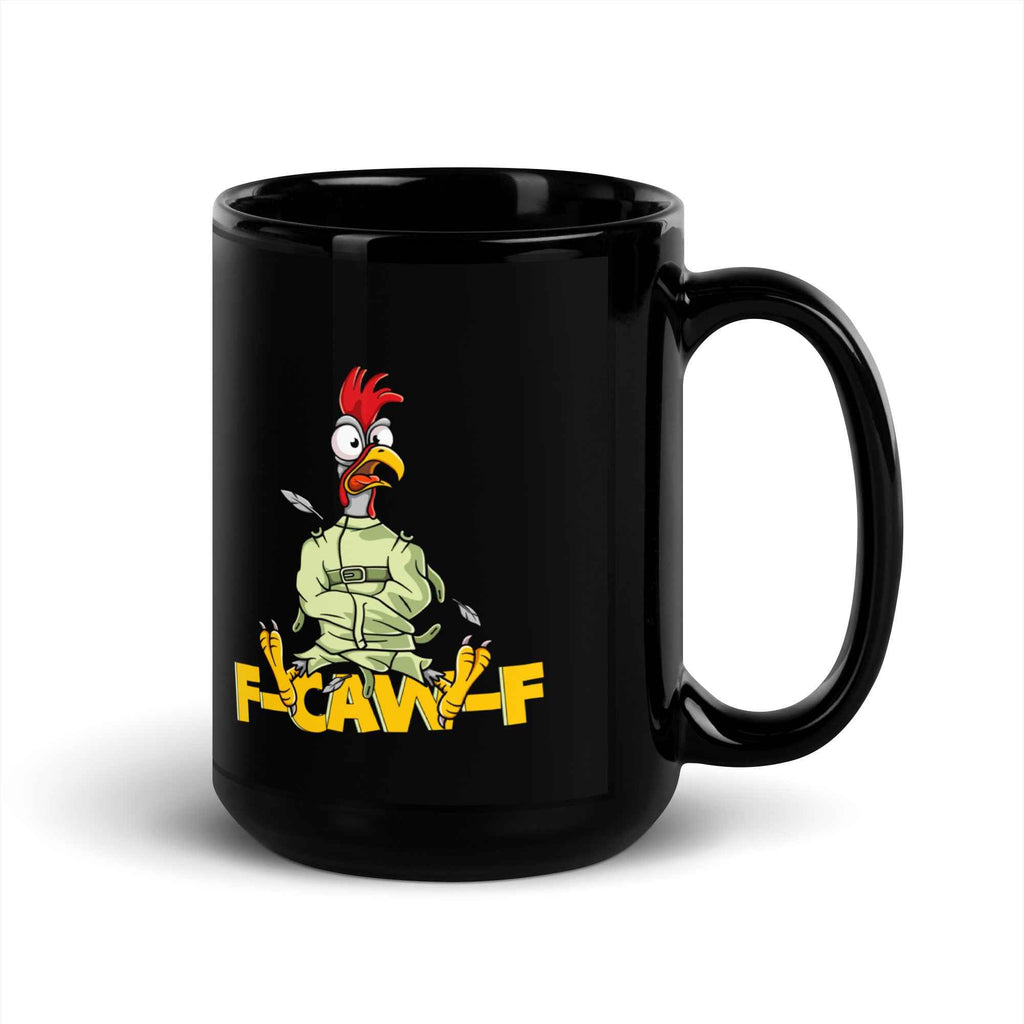 Funny F Caw F Crazy Chicken Sarcastic Humor | Glossy Mug