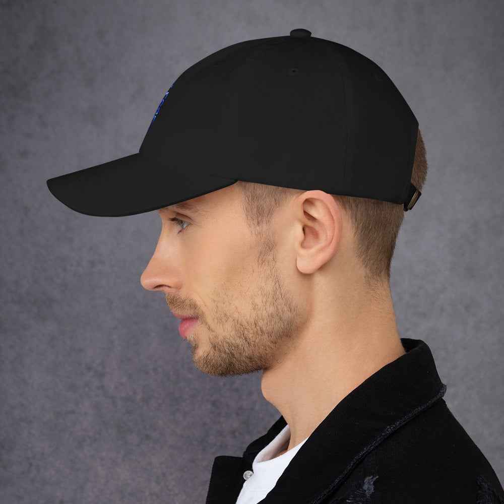 Blessed Vertical Streetwear Blue Abstract Typographic | Dad Hat