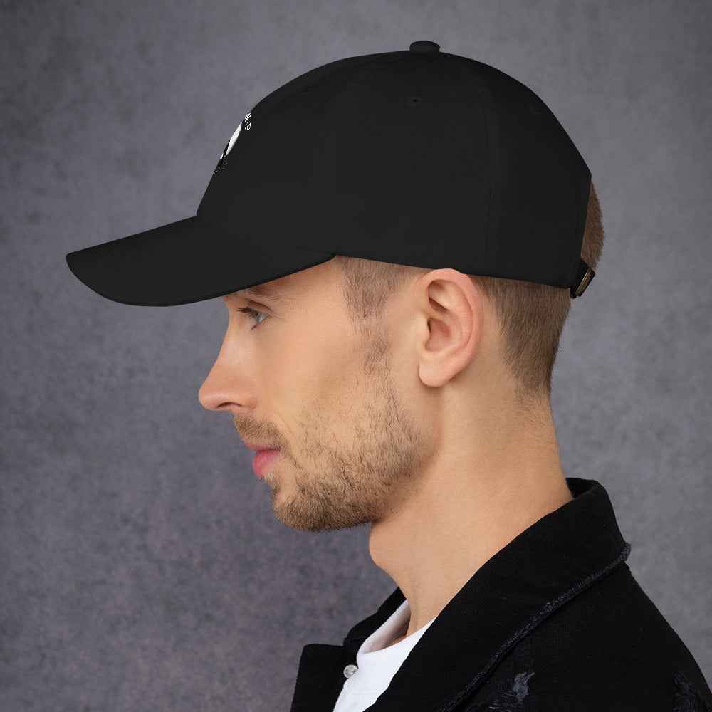 Caw F Funny Crow Moon Gothic Black Bird Humor | Dad Hat