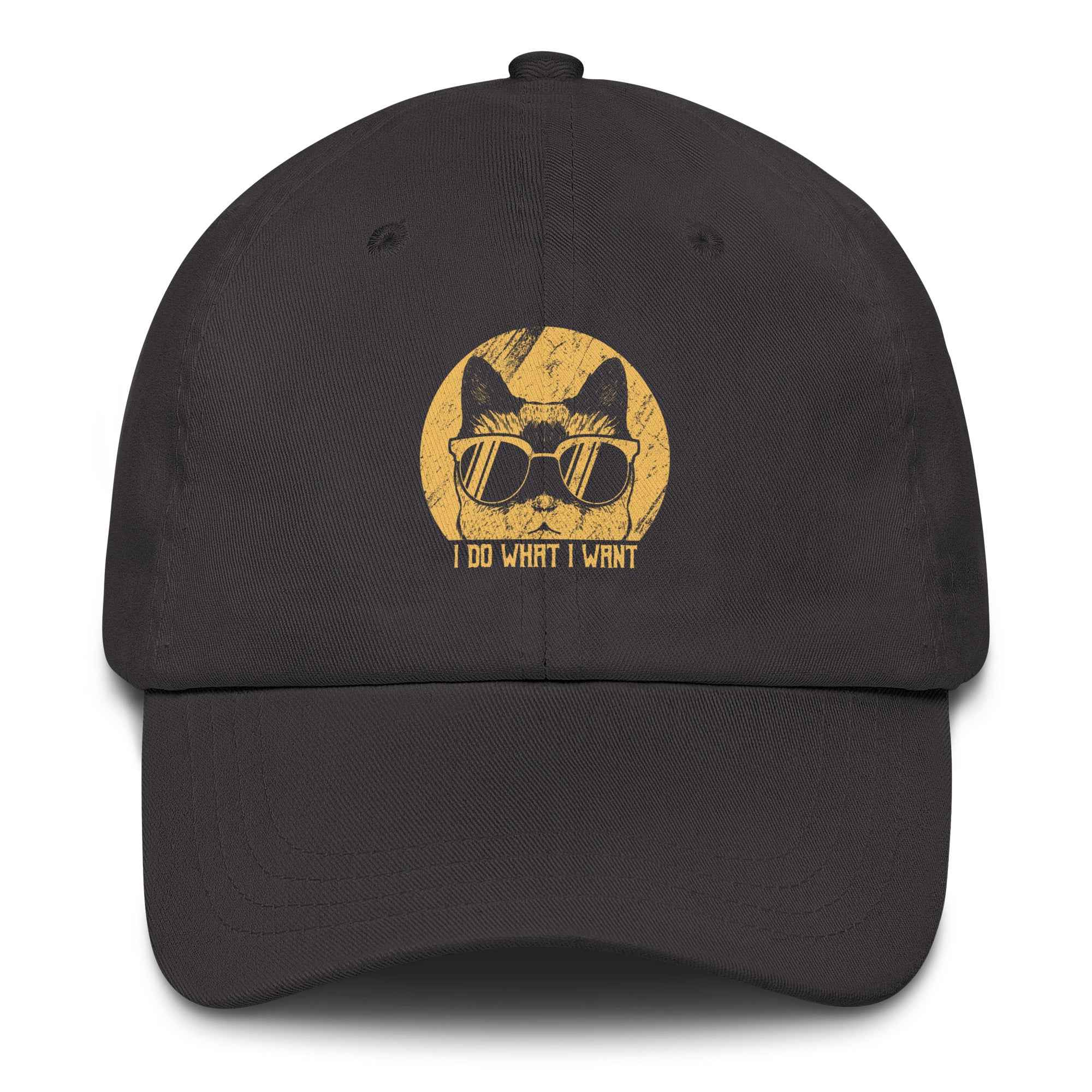 I Do What I Want Cool Cat Retro Style | Unisex Dad Hat