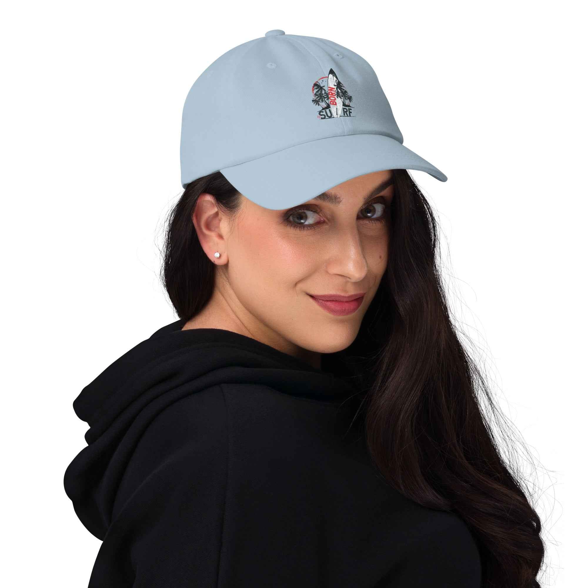 Born To Surf Surfboard Vintage Beach Palm | Dad Hat