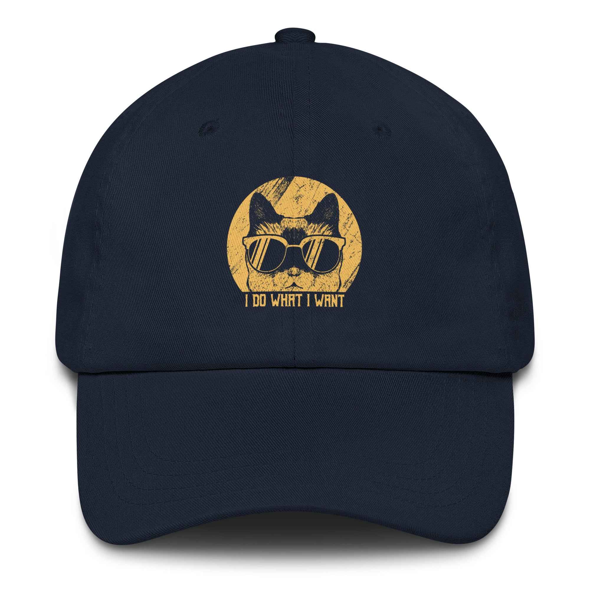 I Do What I Want Cool Cat Retro Style | Unisex Dad Hat