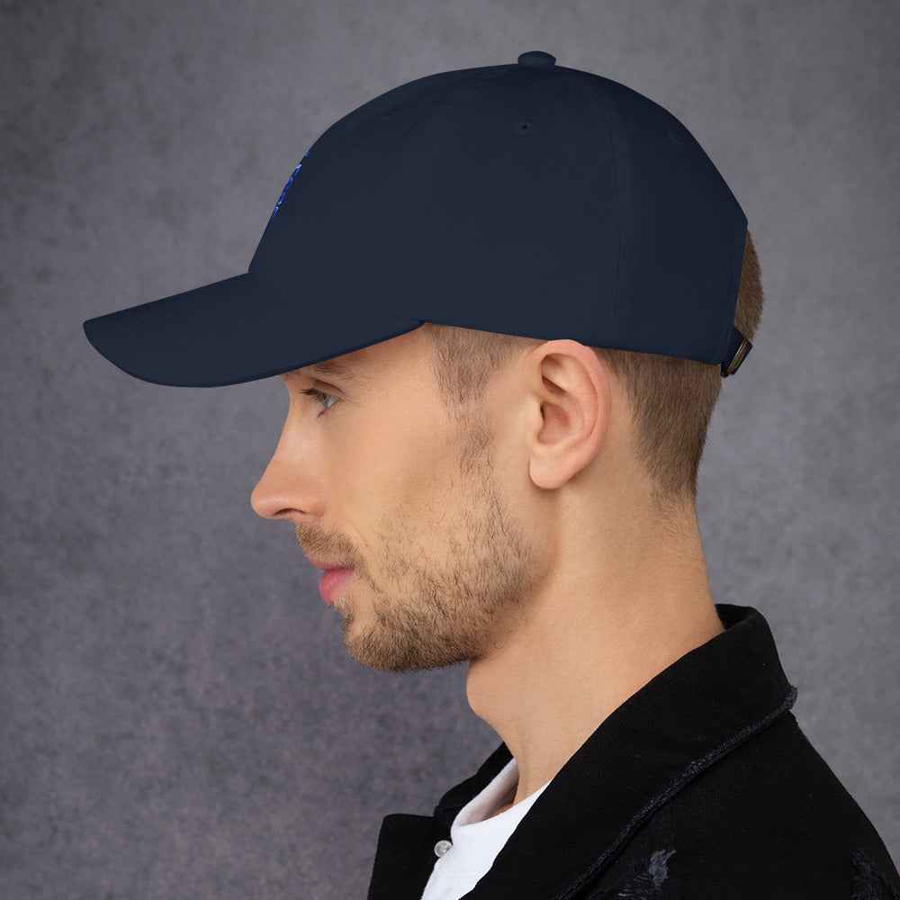 Blessed Vertical Streetwear Blue Abstract Typographic | Dad Hat