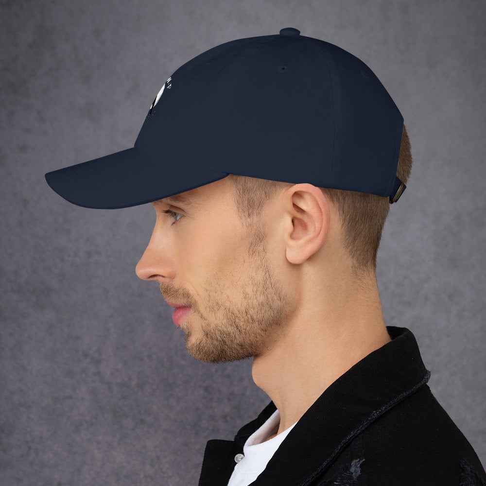 Caw F Funny Crow Moon Gothic Black Bird Humor | Dad Hat