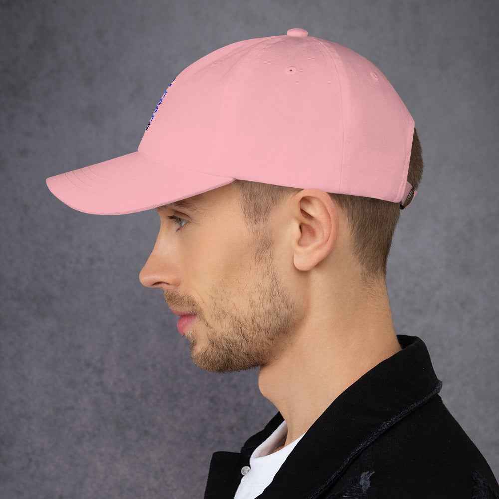 Blessed Vertical Streetwear Blue Abstract Typographic | Dad Hat
