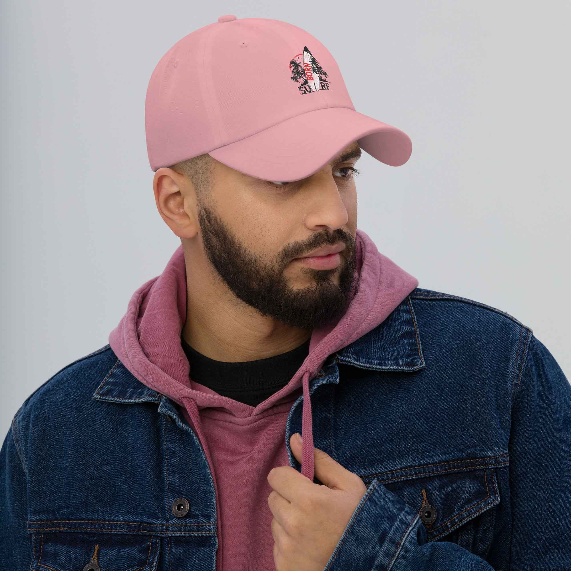 Born To Surf Surfboard Vintage Beach Palm | Dad Hat