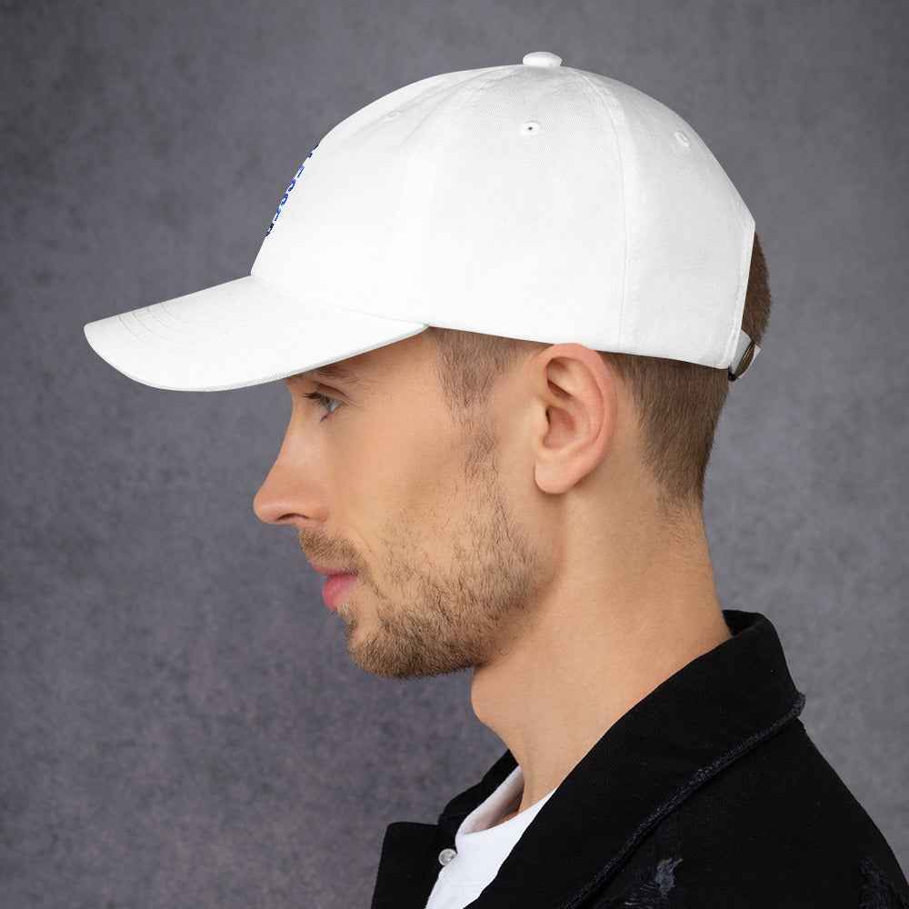 Blessed Vertical Streetwear Blue Abstract Typographic | Dad Hat