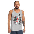 Born To Surf Surfboard Vintage Beach Palm Tree | Men's Tank Top