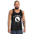 Caw F Funny Crow Moon Gothic Black Bird Humor | Men's Tank Top