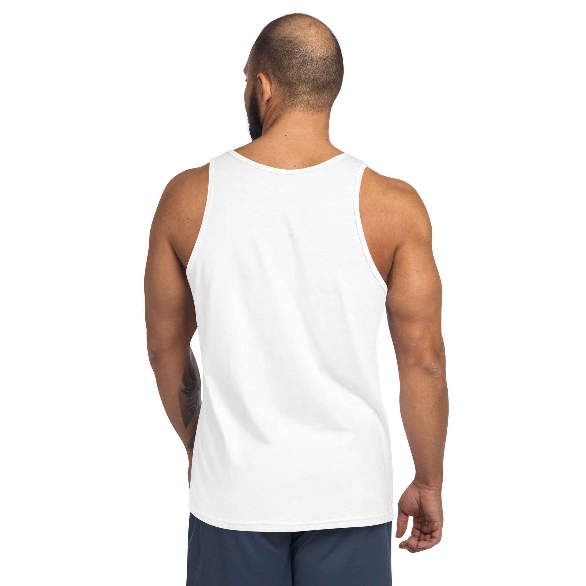 Blessed Vertical Streetwear Blue Abstract Typographic | Men's Tank Top