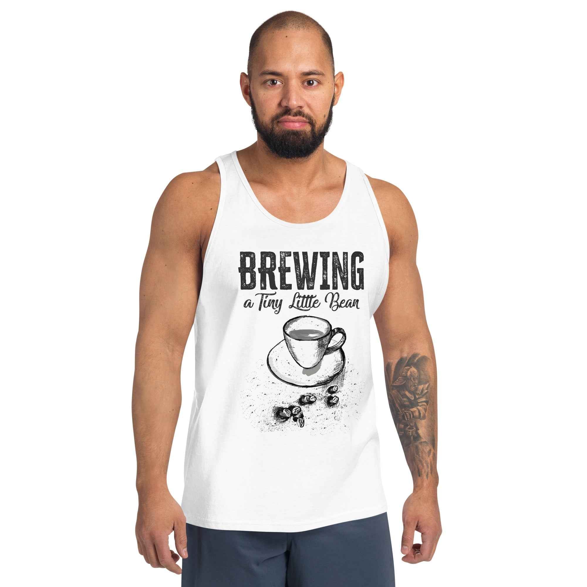 Brewing a Tiny Little Bean Funny Latte Pregnancy Reveal | Men's Tank Top