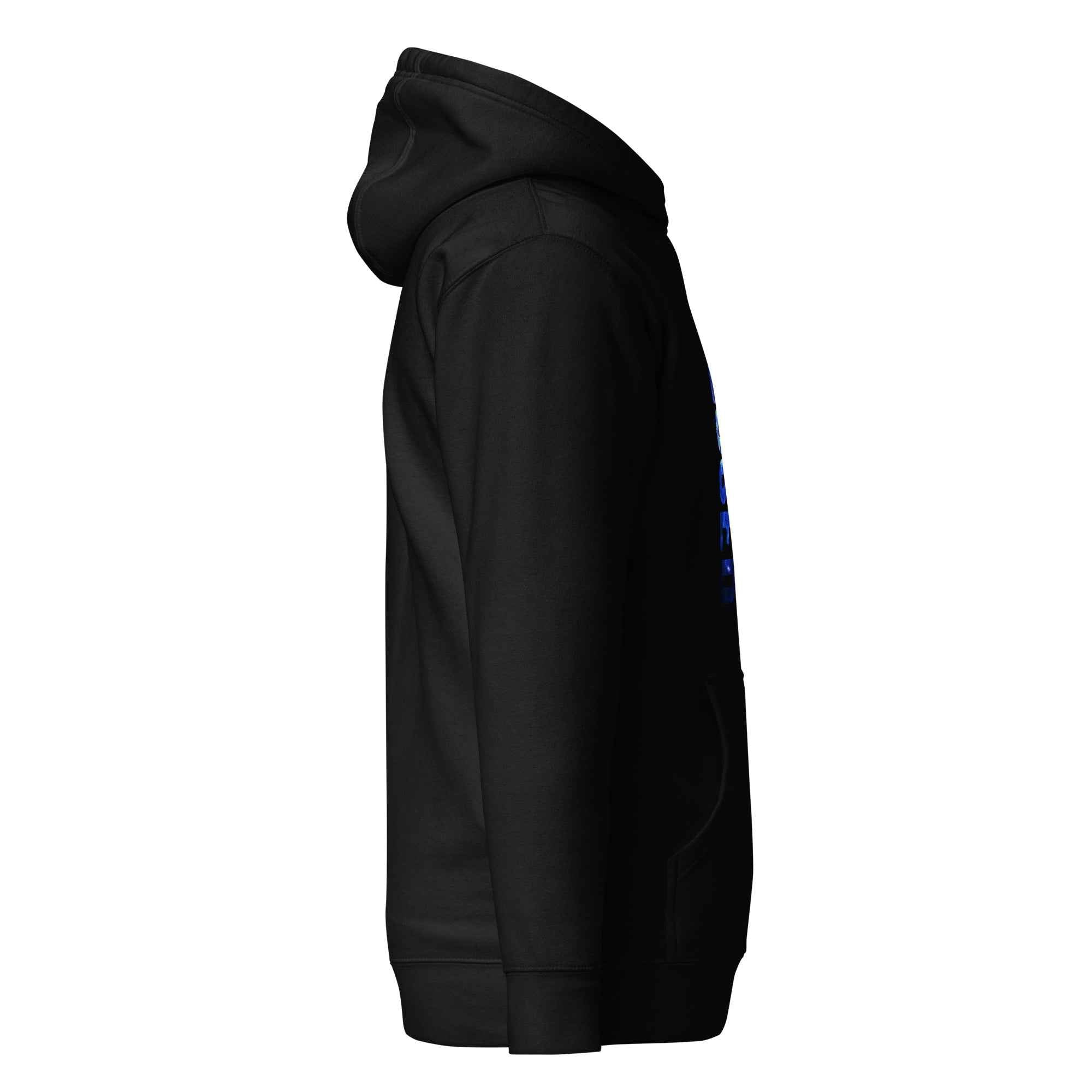 Blessed Vertical Streetwear Blue Abstract Typographic | Unisex Hoodie