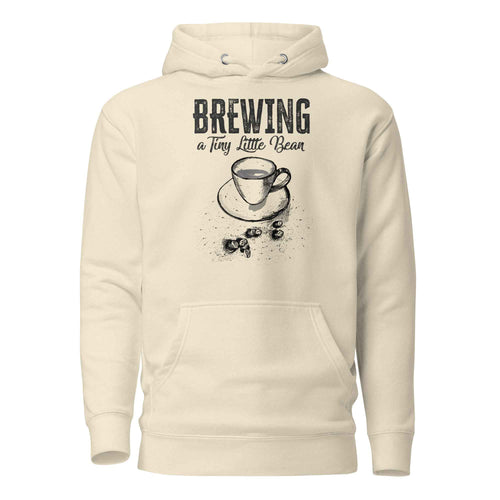 Brewing a Tiny Little Bean Funny Latte Pregnancy Reveal | Unisex Hoodie