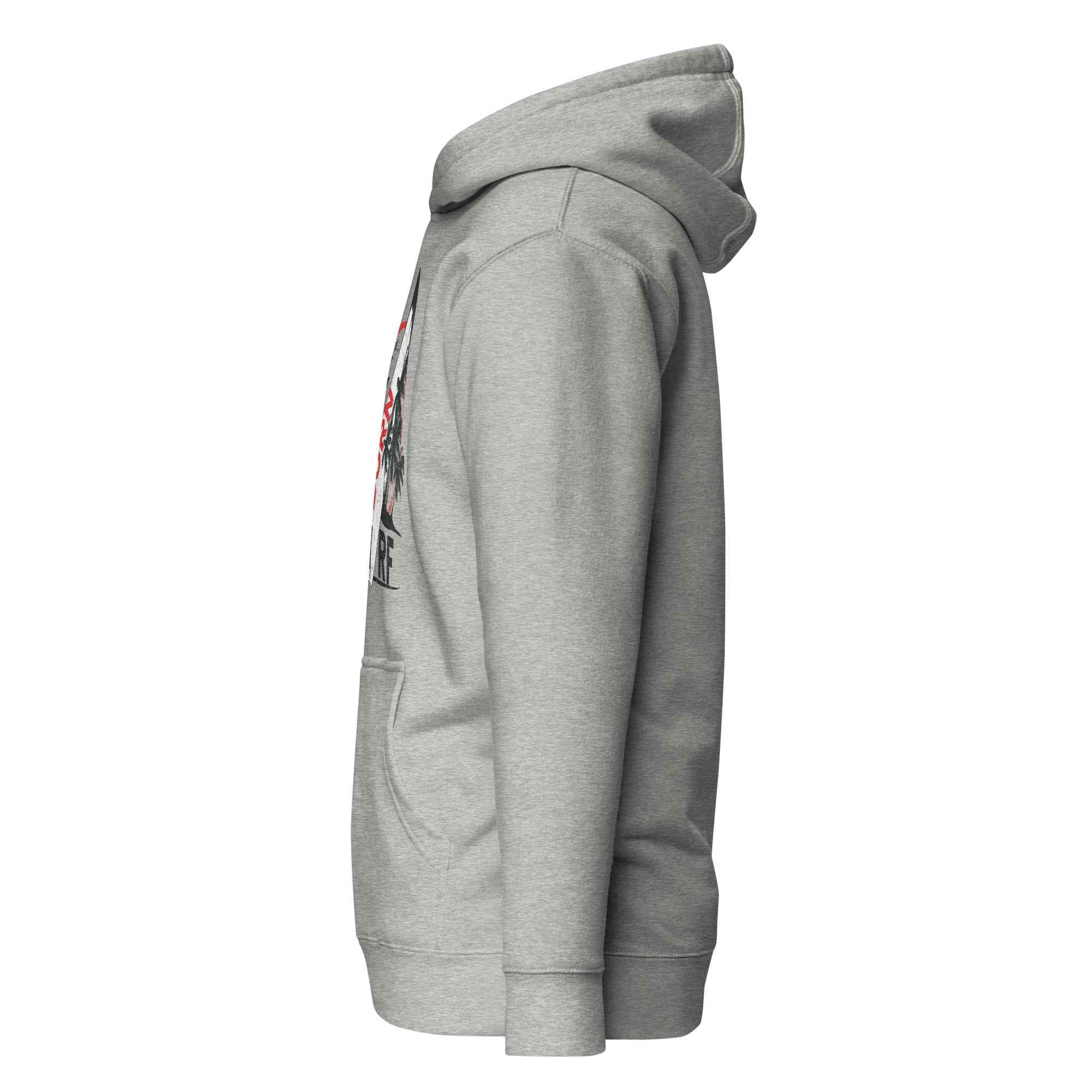 Born To Surf Surfboard Vintage Beach Palm Tree | Unisex Hoodie