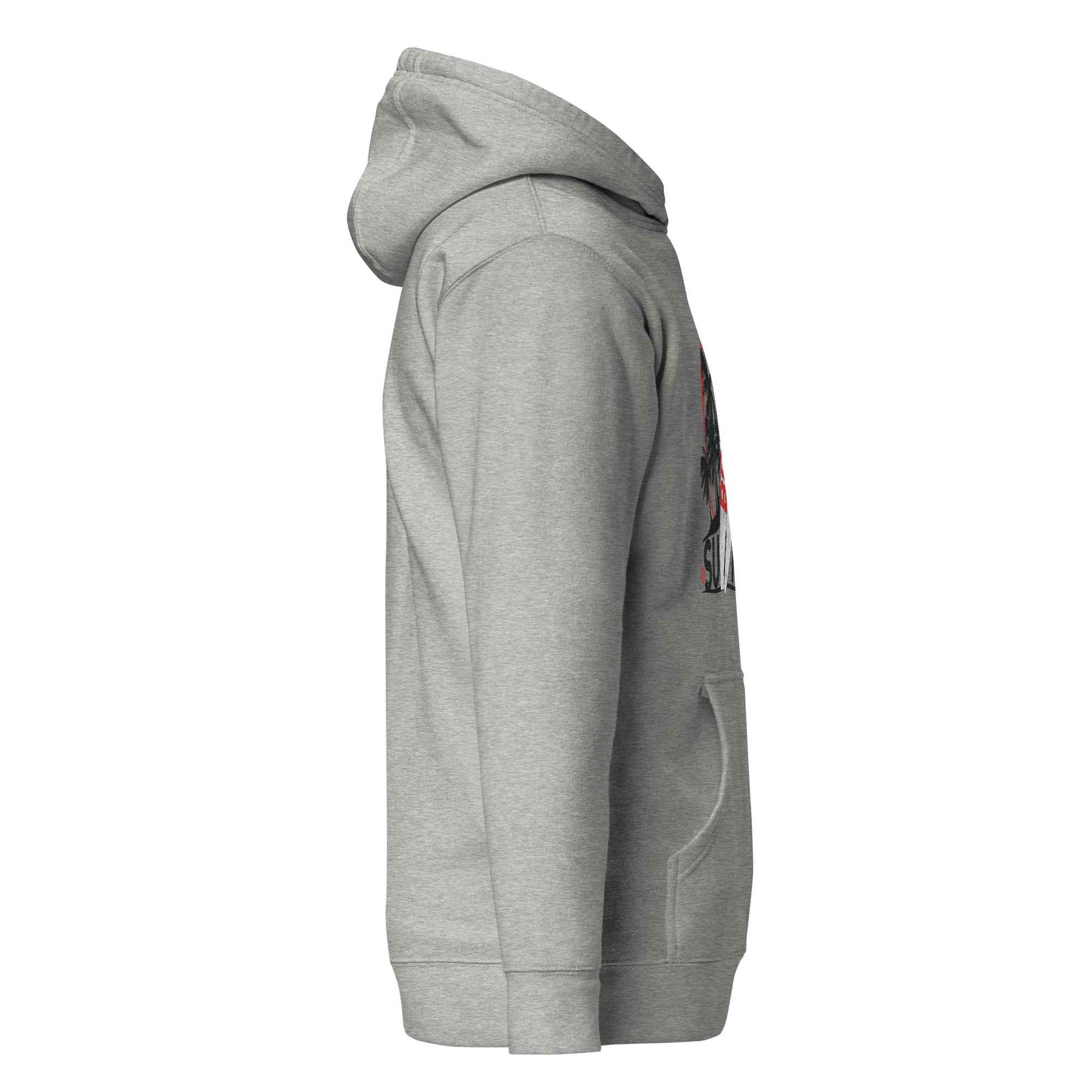 Born To Surf Surfboard Vintage Beach Palm Tree | Unisex Hoodie